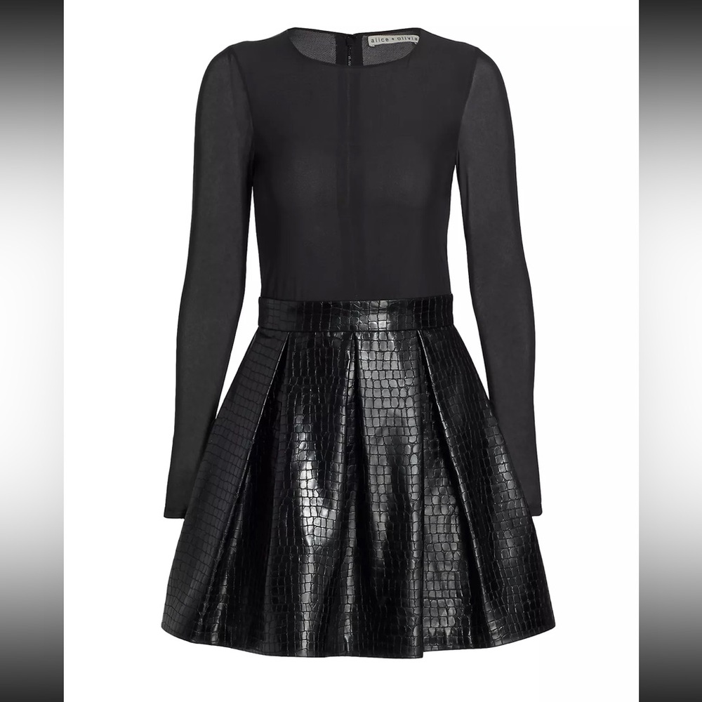 Chara Vegan Leather Party Dress